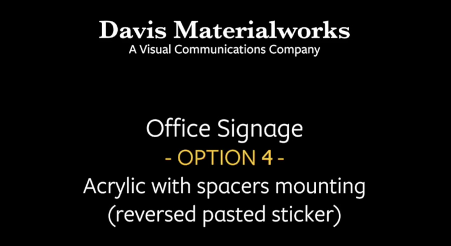 Custom Size Acrylic Sign - Acrylic with Reversed Pasted Sticker - Davis Materialworks