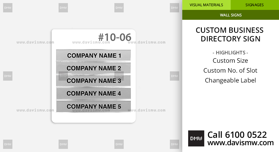 Custom Business Directory Sign - Davis Materialworks