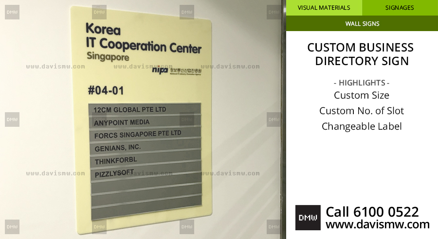 Custom Business Directory Sign - Davis Materialworks