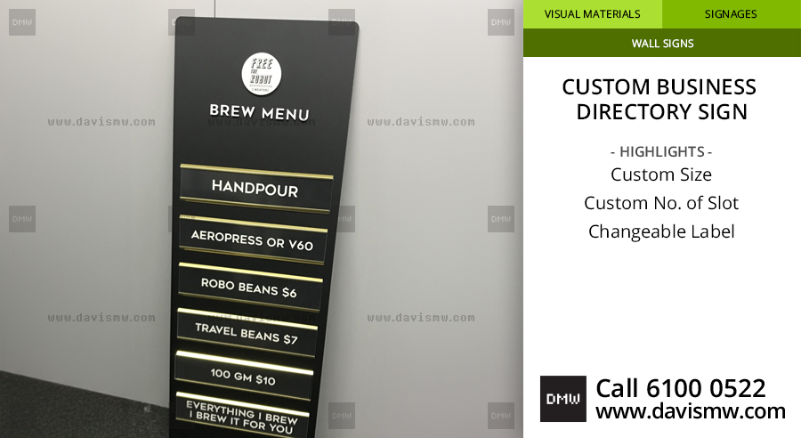 Custom Business Directory Sign - Davis Materialworks