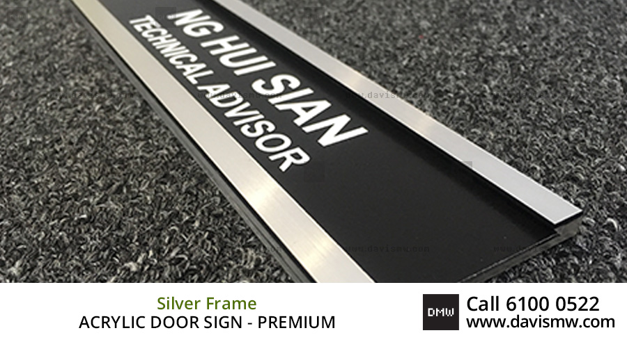 Acrylic Door Sign - Premium - Davis Materialworks