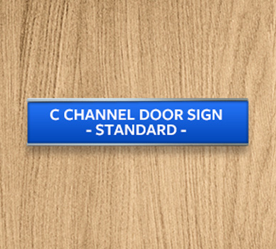 C Channel Door Sign - Stand - Davis Materialworks