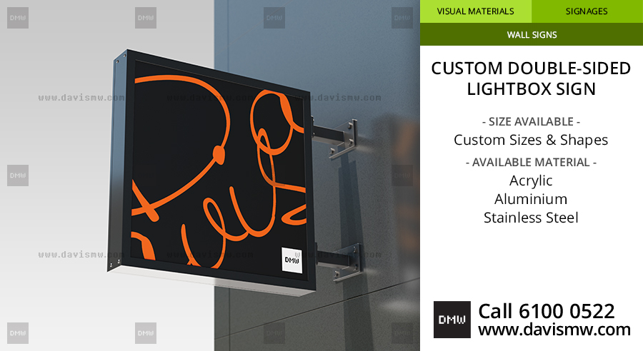 Custom Double-Sided Lightbox Sign - Davis Materialworks