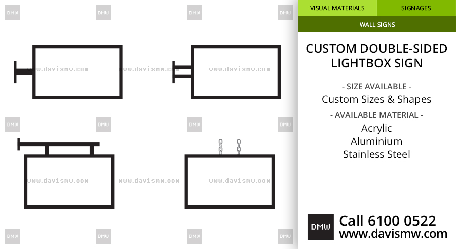 Custom Double-Sided Lightbox Sign - Types of Lightbox Sign and Shapes - Davis Materialworks