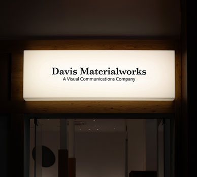 Lightbox Signage - Davis Materialworks