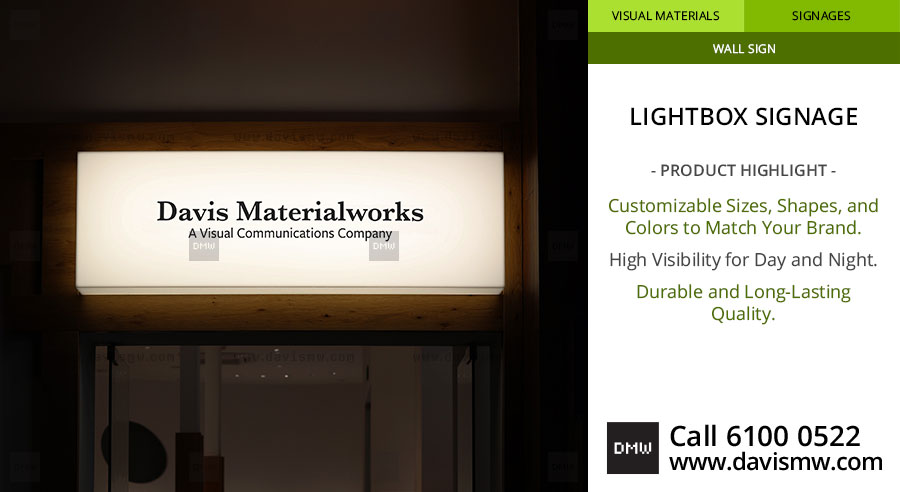 Lightbox Signage - Davis Materialworks