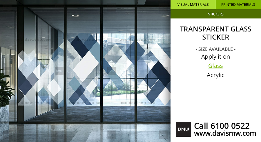 Transparent Glass Sticker - Office - Davis Materialworks