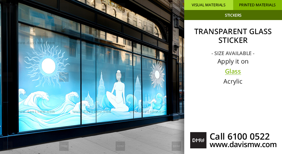 Transparent Glass Sticker - Retail - Davis Materialworks