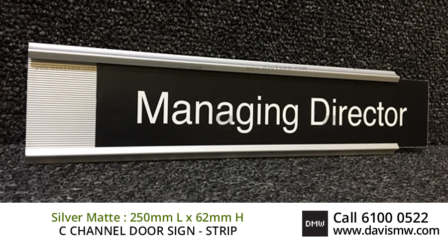 C Channel Door Sign - Stripe : Davis Materialworks