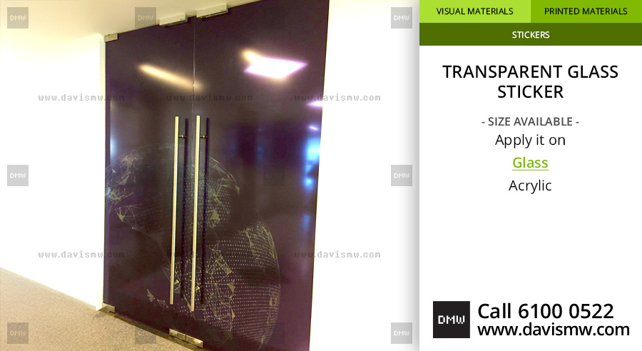 Transparent Glass Sticker - Office Entrance - Davis Materialworks