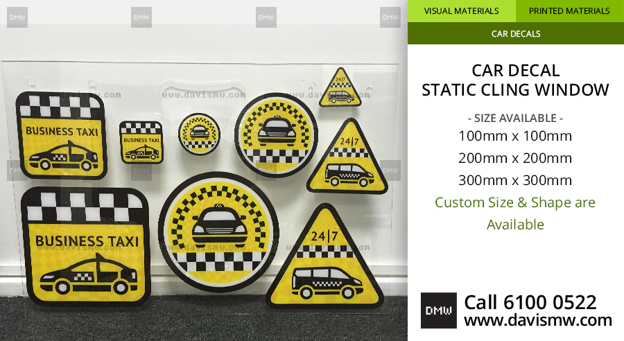 Car Decal - Static Cling Window - Davis Materialworks