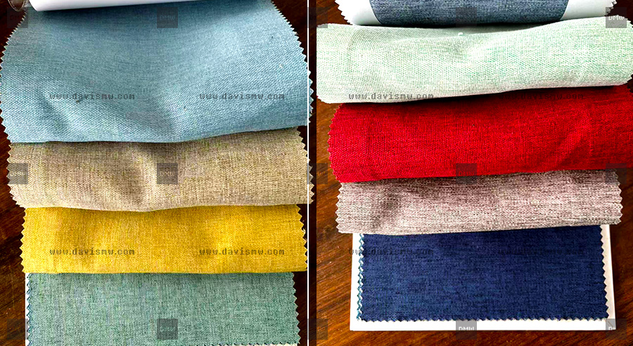 Custom Cotton Linen Blend Tablecloth - Fabric Colour Swatches - Davis Materialworks