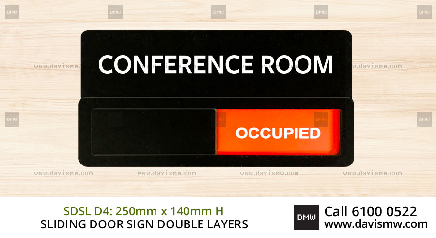 Sliding Door Sign : Double Layers - SDSL D4 - Davis Materialworks