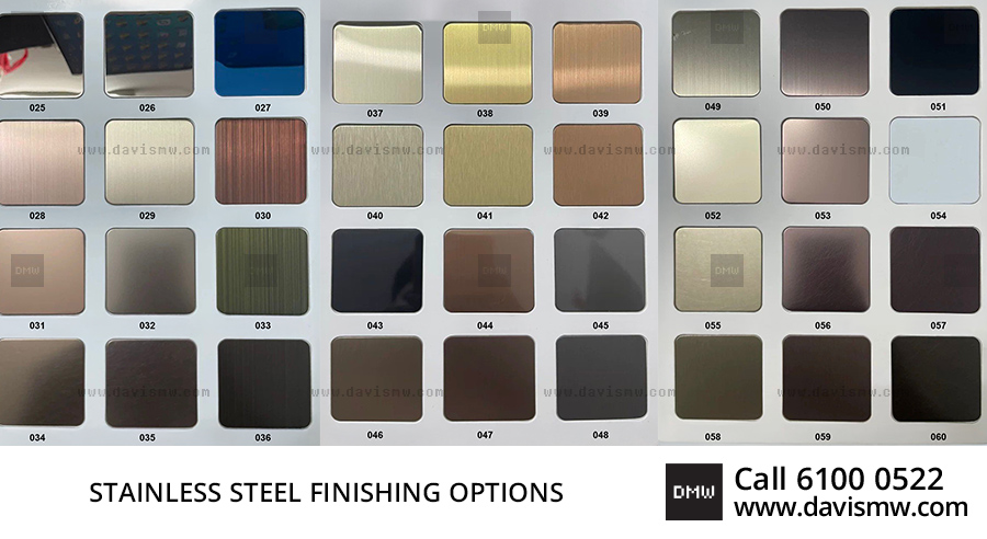 Stainless Steel Finishing Options - Davis Materialworks