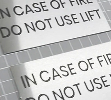 UV Print on Stainless Steel - Lift Sign - Davis Materialworks