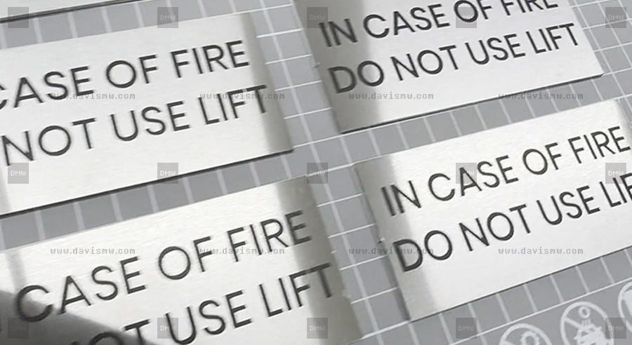 UV Print on Stainless Steel - Lift Sign - Davis Materialworks
