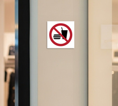Prohibited Signs - No Food & Drink Allow Sign - Davis Materialworks