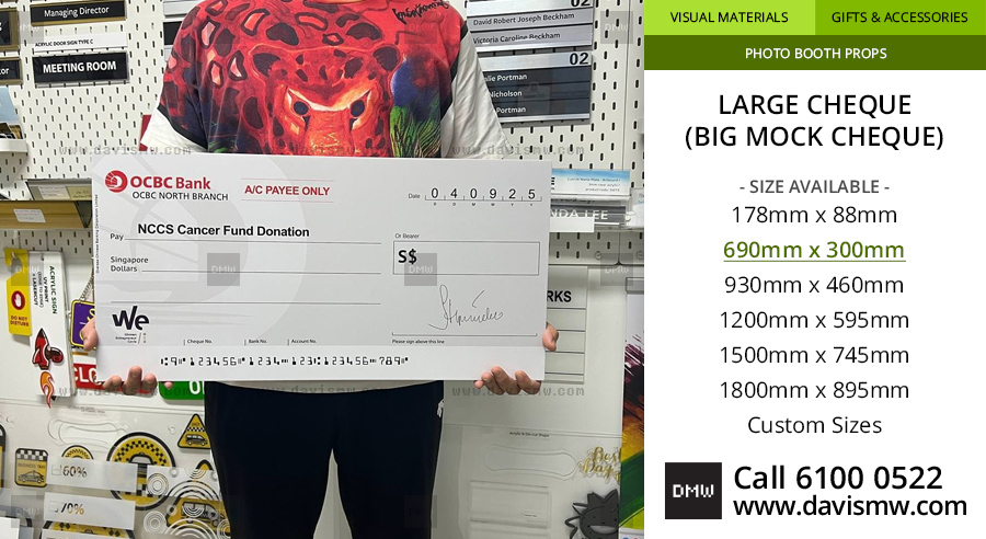 Large Cheque - 690 x 300 - Davis Materialworks