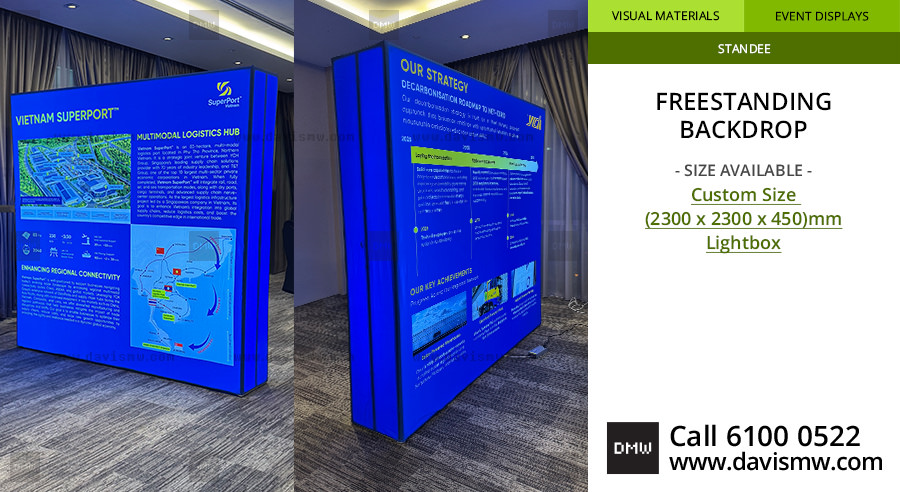 Freestanding Backdrop - w/ LED Lighting - Davis Materialworks