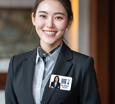 Premium Name Tag - with Digital Business Card - Davis Materialworks