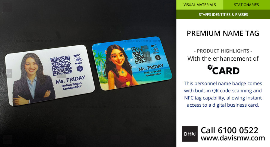 Premium Name Tag - with Digital Business Card - Davis Materialworks