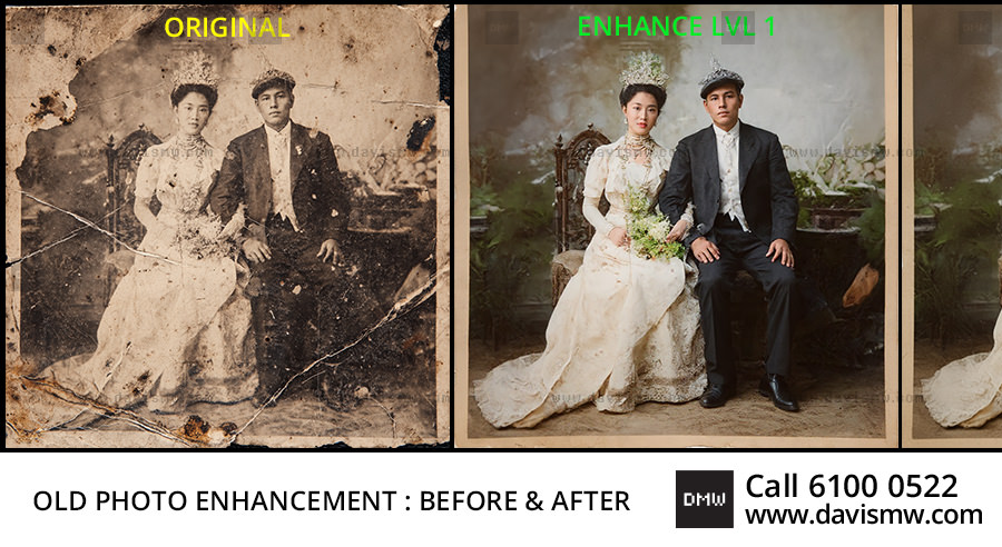 Old Photo Enhancement Services - Before & After - Davis Materialworks