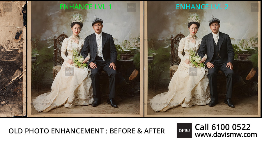 Old Photo Enhancement Services - Before & After - Davis Materialworks