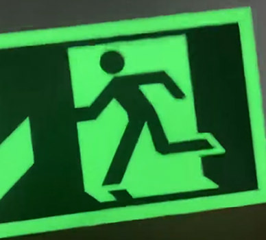 Photoluminescent Sign - Davis Materialworks