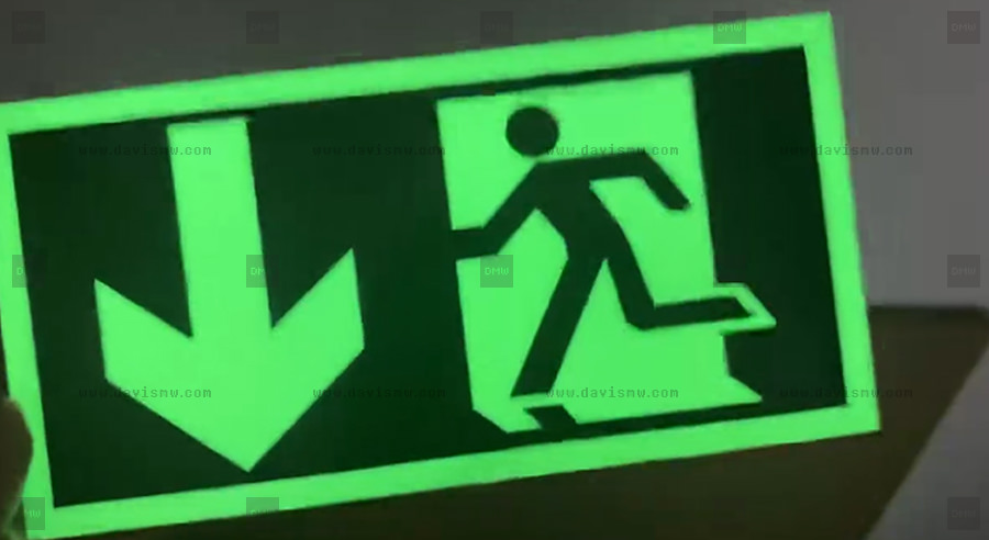Photoluminescent Sign - Davis Materialworks