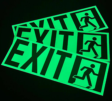 Photoluminescent Exit Sign Singapore - Davis Materialworks