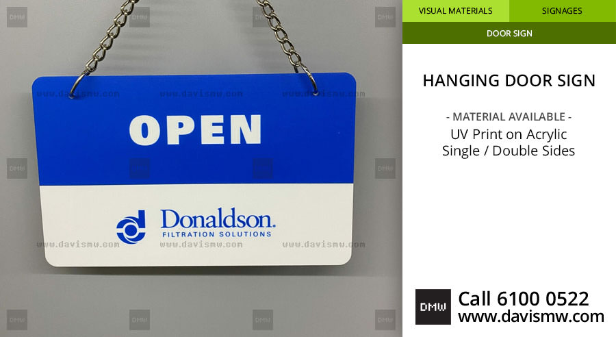 Hanging Door Sign - Donaldson - Davis Materialworks