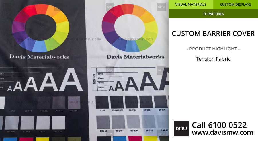 Custom Barrier Cover - Tension Fabric - Davis Materialworks