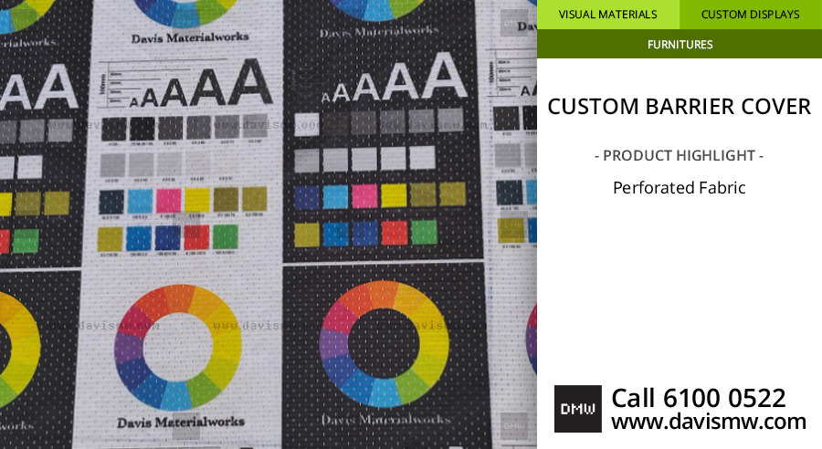 Custom Barrier Cover - Perforated Fabric - Davis Materialworks