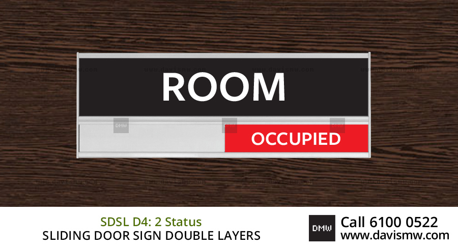 Sliding Door Sign : Double Layers - SDSL D3 - Davis Materialworks