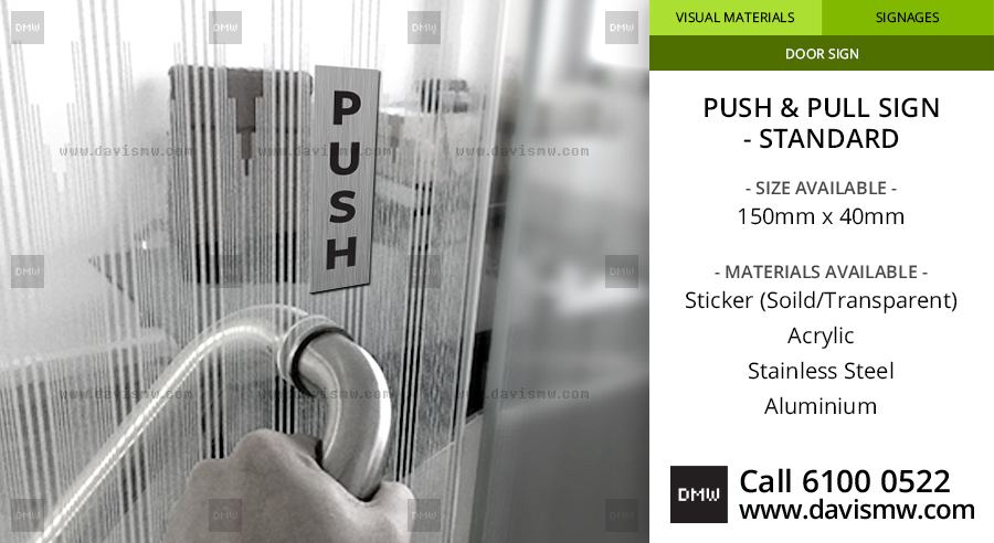 Push & Pull Sign Standard - Davis Materialworks