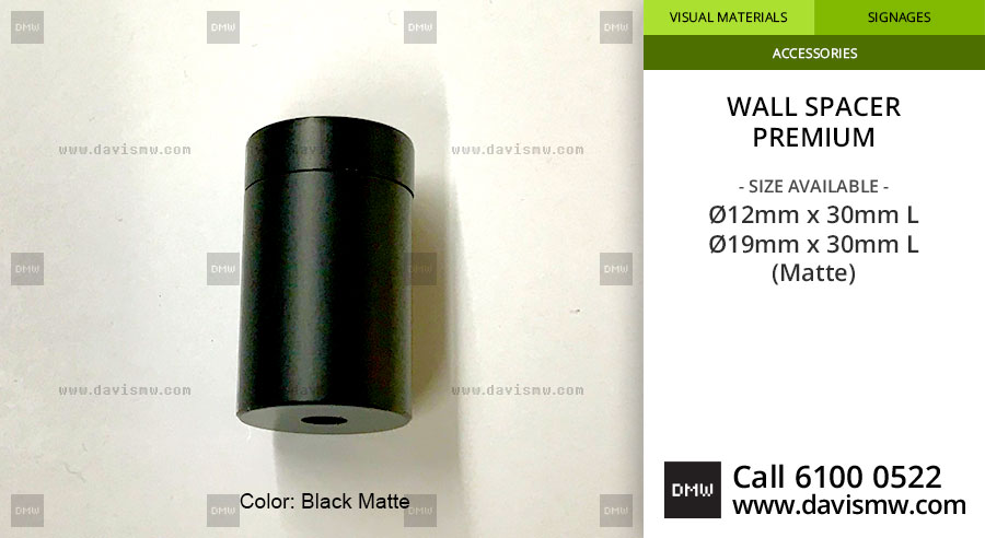 Wall Spacer - Premium - Matte Black - Davis Materialworks