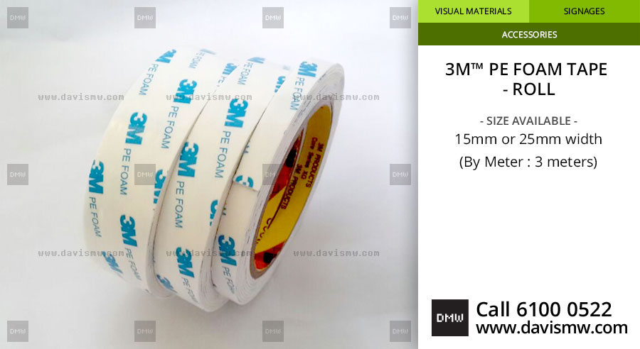  3M™ PE Foam Tape - Roll - Davis Materialworks