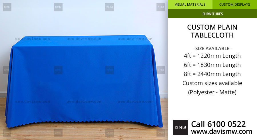 Custom Plain Tablecloth - Plain Polyester Tablecloth - Davis Materialworks