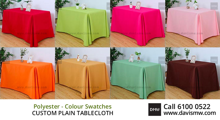 Custom Plain Tablecloth - Plain Polyester Tablecloth - Davis Materialworks