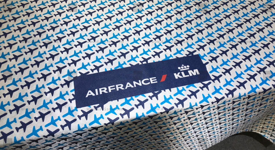 Custom Event Tablecloth - Air France - Davis Materialworks