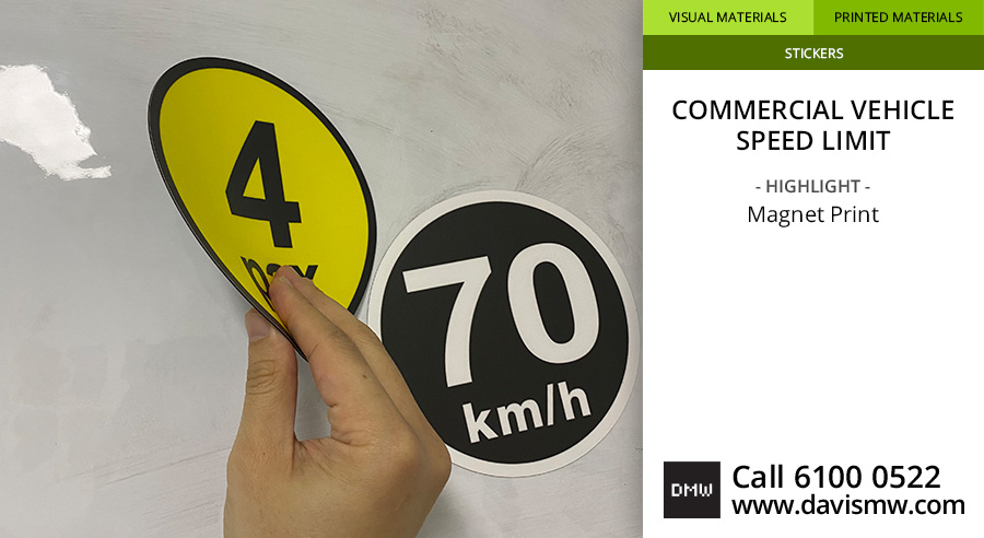 Commercial Vehicle - Speed Limit Magnet - Davis Materialworks