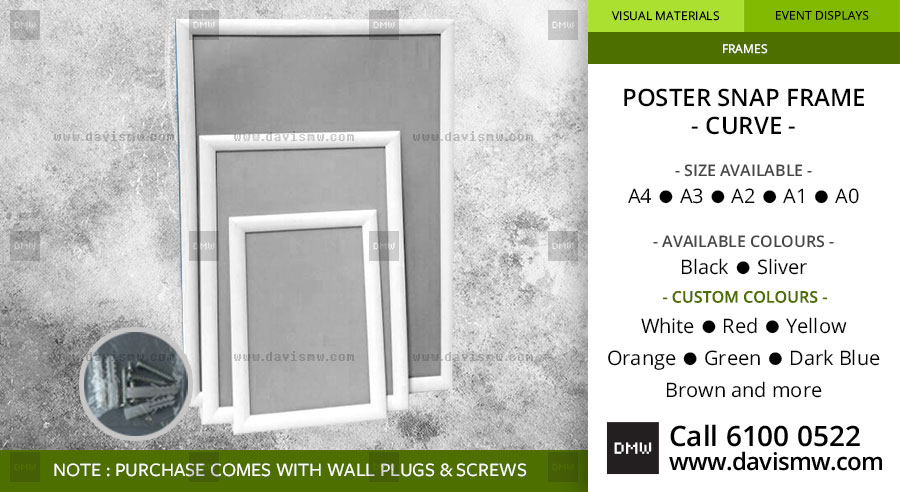 Poster Snap Frame - Curve - White - Davis Materialworks