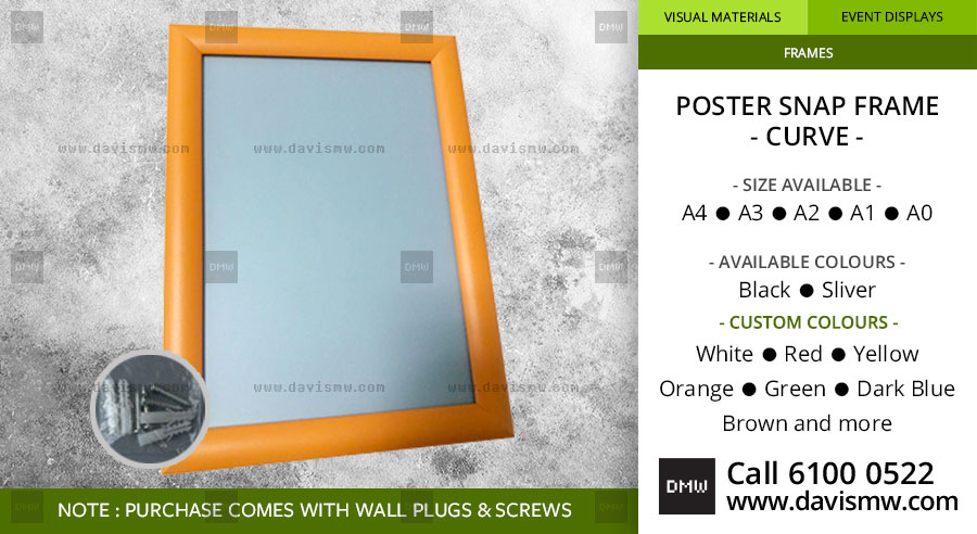 Poster Snap Frame - Curve - Orange - Davis Materialworks