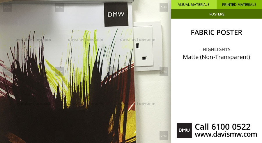 Fabric Poster Printing - Matte Non-Transparent - Davis Materialworks