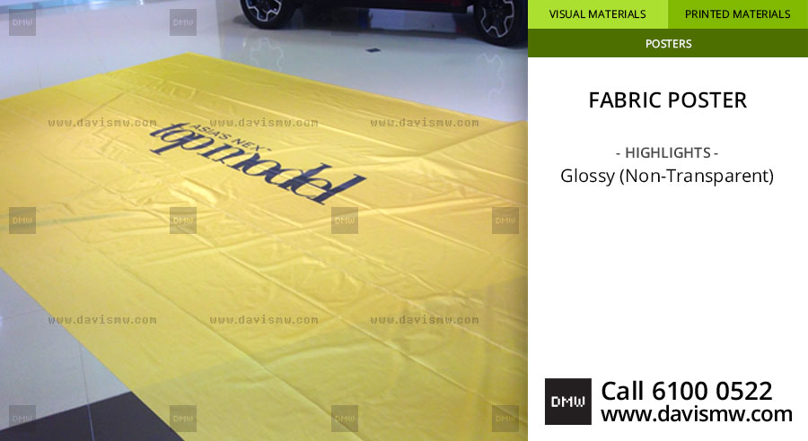 Fabric Poster Printing - Glossy Non-Transparent - Davis Materialworks