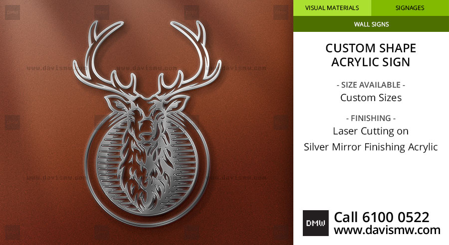 Custom Shape Acrylic Sign - Silver Mirror - Davis Materialworks