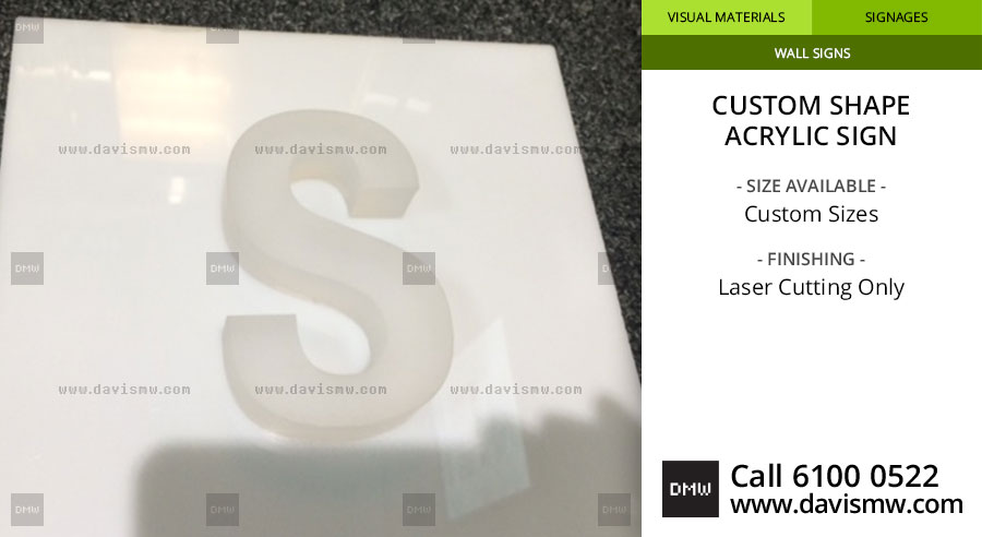 Custom Shape Acrylic Sign - Laser Cutting Only - Davis Materialworks