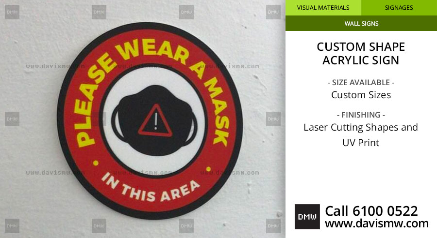 Custom Shape Acrylic Sign - UV Print - Davis Materialworks