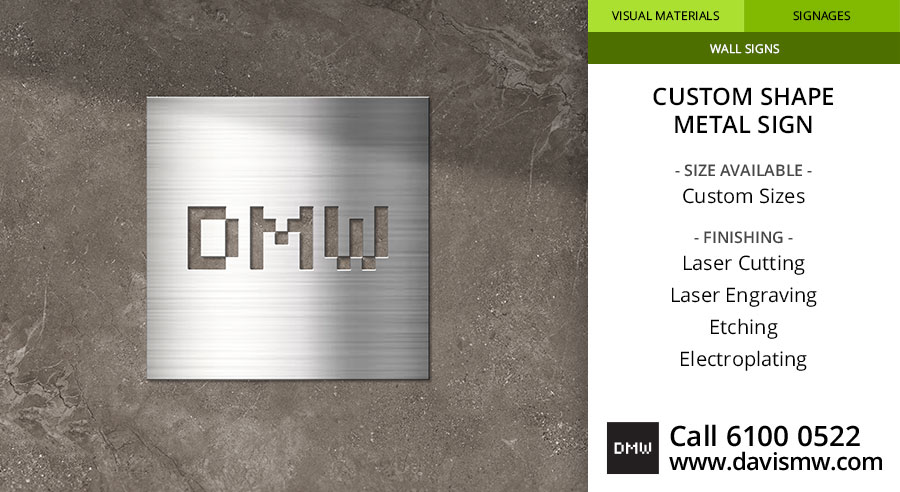 Custom Shape Metal Sign - Stainless Steel - Davis Materialworks