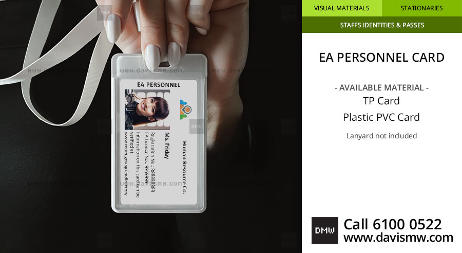 EA Personnel Card - Davis Materialworks